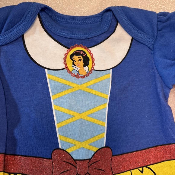 Disney Baby 4 Princess Belle, Snow White, Snap Cotton One Piece 0-3 Months - Picture 5 of 5